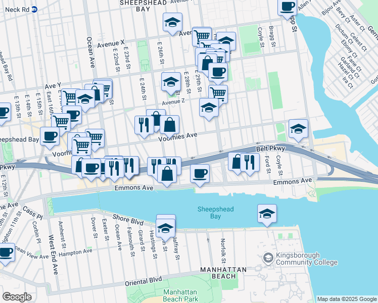 map of restaurants, bars, coffee shops, grocery stores, and more near in Brooklyn