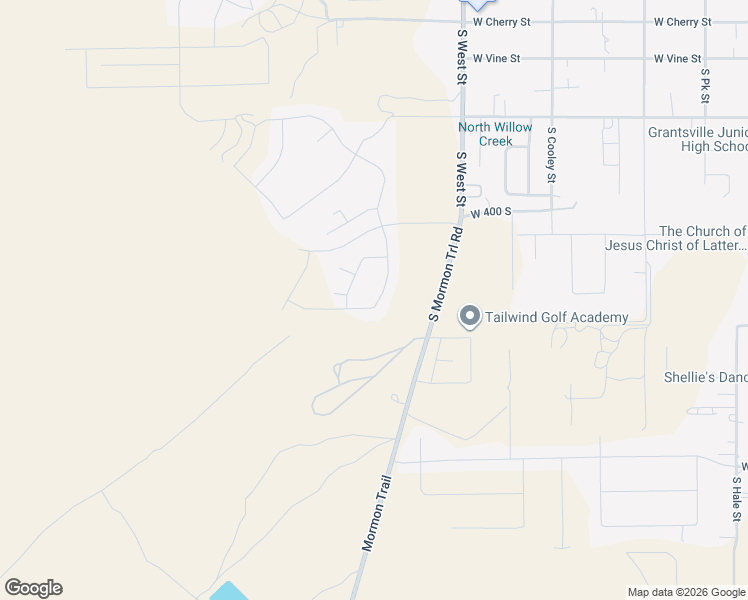 map of restaurants, bars, coffee shops, grocery stores, and more near Mormon Trail in Grantsville