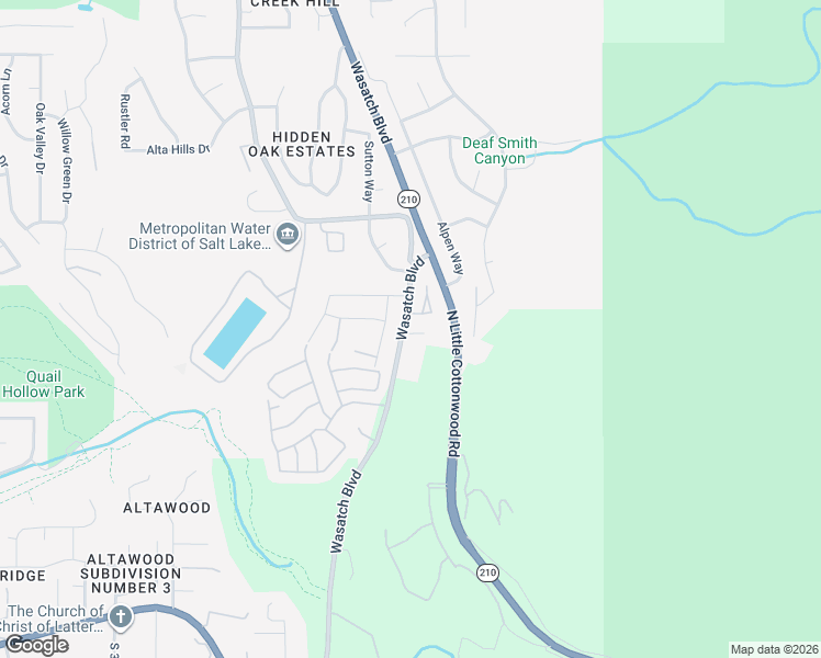 map of restaurants, bars, coffee shops, grocery stores, and more near 9040 South 3605 East in Sandy