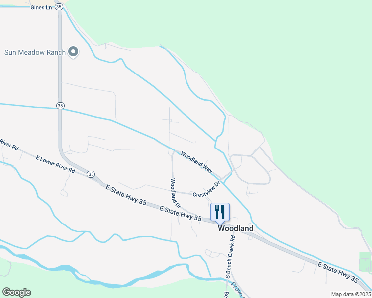 map of restaurants, bars, coffee shops, grocery stores, and more near 2565 Woodland Way in Kamas