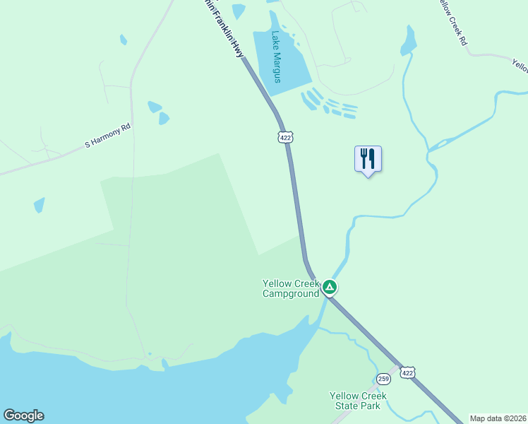 map of restaurants, bars, coffee shops, grocery stores, and more near 9238 U.S. 422 in Penn Run