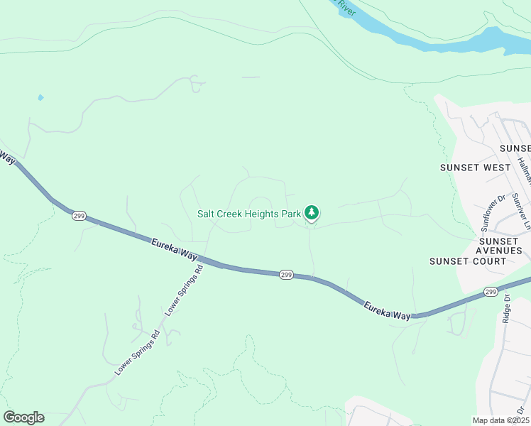 map of restaurants, bars, coffee shops, grocery stores, and more near 4402 Eureka Way in Redding
