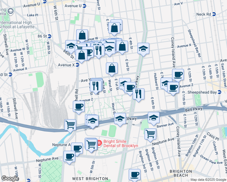 map of restaurants, bars, coffee shops, grocery stores, and more near in Brooklyn