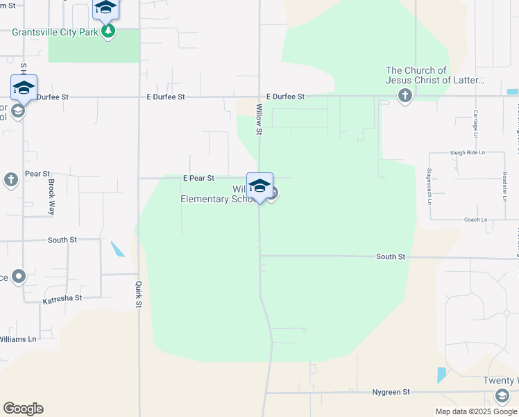 map of restaurants, bars, coffee shops, grocery stores, and more near 439 Willow Street in Grantsville