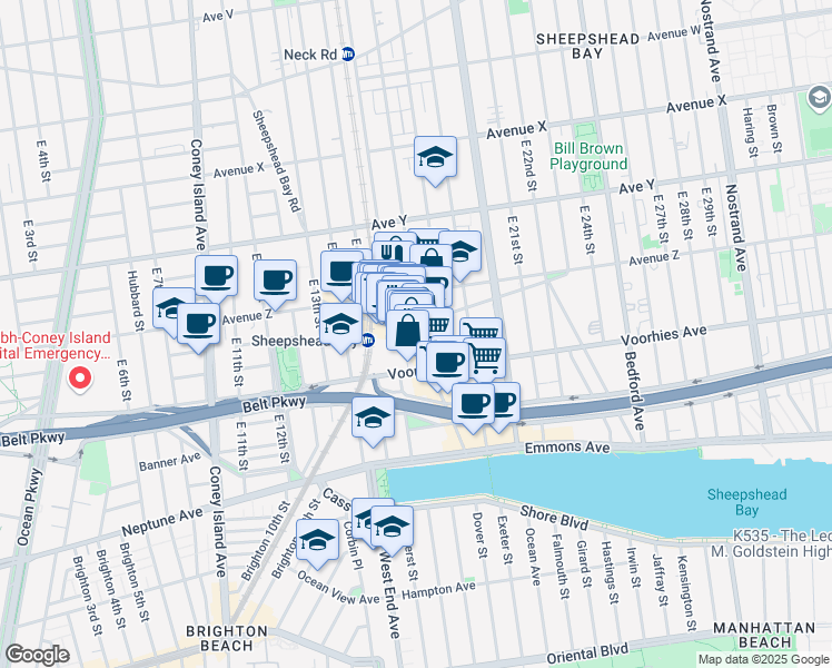 map of restaurants, bars, coffee shops, grocery stores, and more near in Brooklyn
