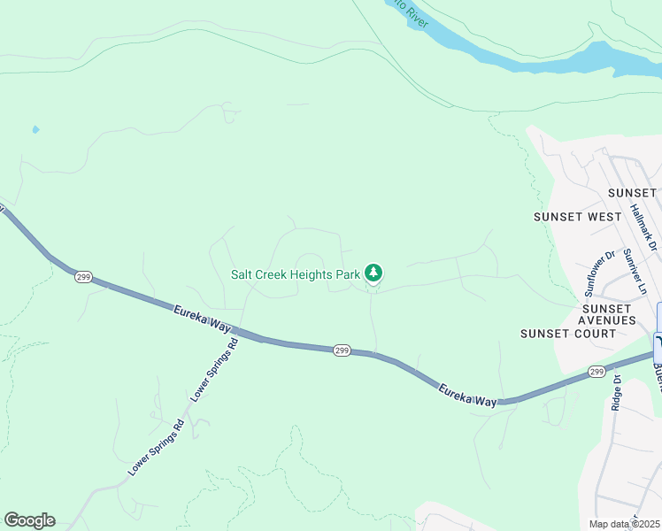 map of restaurants, bars, coffee shops, grocery stores, and more near 4402 Eureka Way in Redding