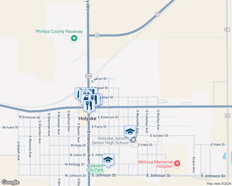map of restaurants, bars, coffee shops, grocery stores, and more near 230 North Morlan Avenue in Holyoke