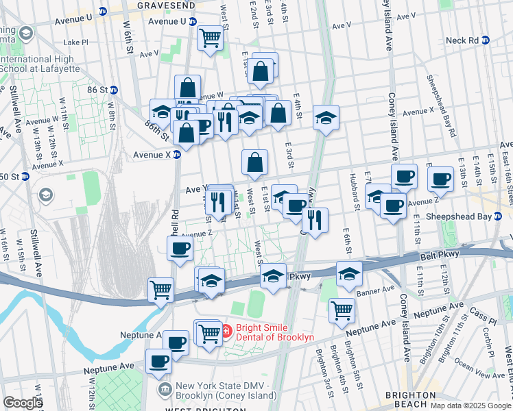 map of restaurants, bars, coffee shops, grocery stores, and more near in Brooklyn