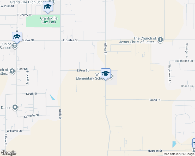 map of restaurants, bars, coffee shops, grocery stores, and more near 470 Willow Street in Grantsville