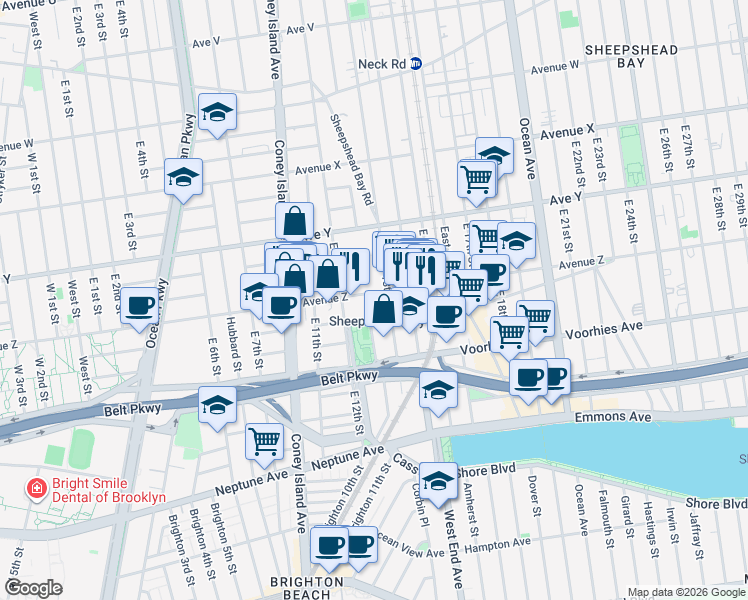 map of restaurants, bars, coffee shops, grocery stores, and more near in Brooklyn