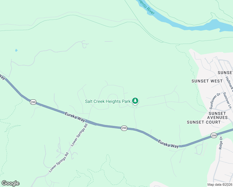 map of restaurants, bars, coffee shops, grocery stores, and more near 4402 Eureka Way in Redding