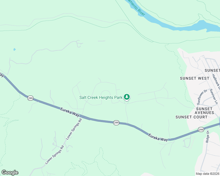 map of restaurants, bars, coffee shops, grocery stores, and more near 4402 Eureka Way in Redding
