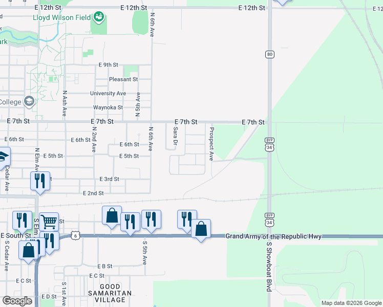 map of restaurants, bars, coffee shops, grocery stores, and more near 2-7 Bentwood Lane in Hastings