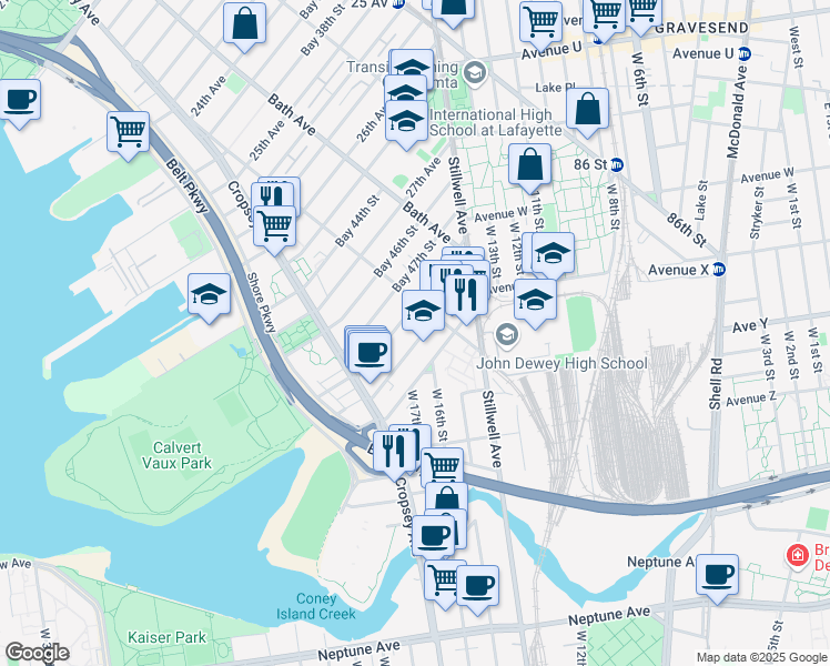 map of restaurants, bars, coffee shops, grocery stores, and more near in Brooklyn