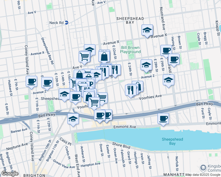 map of restaurants, bars, coffee shops, grocery stores, and more near in Brooklyn