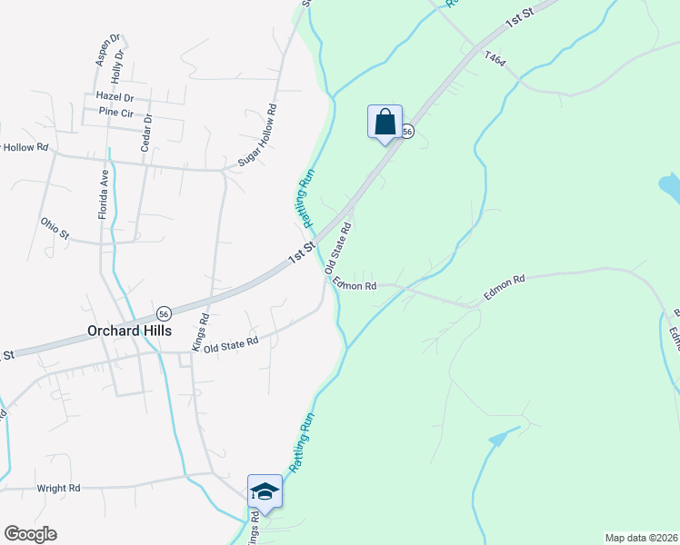 map of restaurants, bars, coffee shops, grocery stores, and more near 803 Edmon Road in Apollo