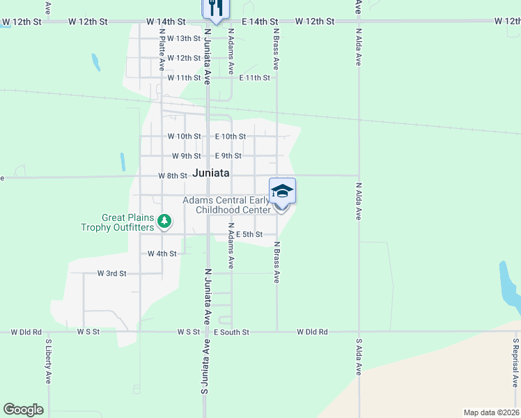 map of restaurants, bars, coffee shops, grocery stores, and more near 601-699 North Bowen Avenue in Juniata
