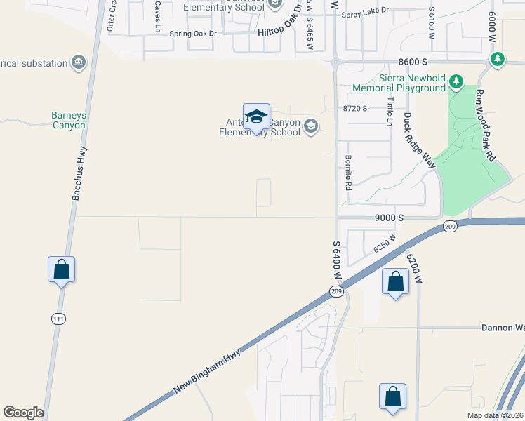 map of restaurants, bars, coffee shops, grocery stores, and more near in West Jordan