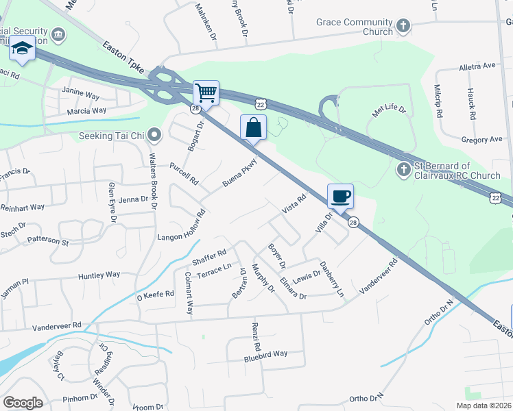 map of restaurants, bars, coffee shops, grocery stores, and more near 4 Young Way in Bridgewater