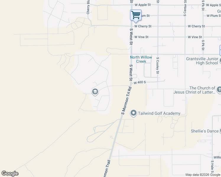 map of restaurants, bars, coffee shops, grocery stores, and more near 397 South Trejo Ridge Road in Grantsville