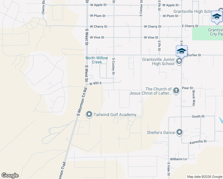map of restaurants, bars, coffee shops, grocery stores, and more near 310 Pear Street in Grantsville