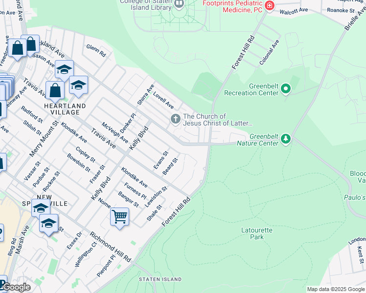 map of restaurants, bars, coffee shops, grocery stores, and more near 918 Rockland Avenue in Staten Island