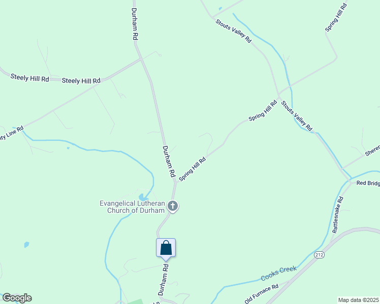 map of restaurants, bars, coffee shops, grocery stores, and more near 917 Spring Hill Road in Riegelsville