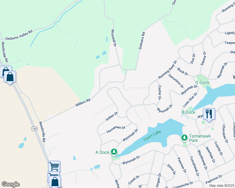 map of restaurants, bars, coffee shops, grocery stores, and more near 1111 Indian Drive in Auburn