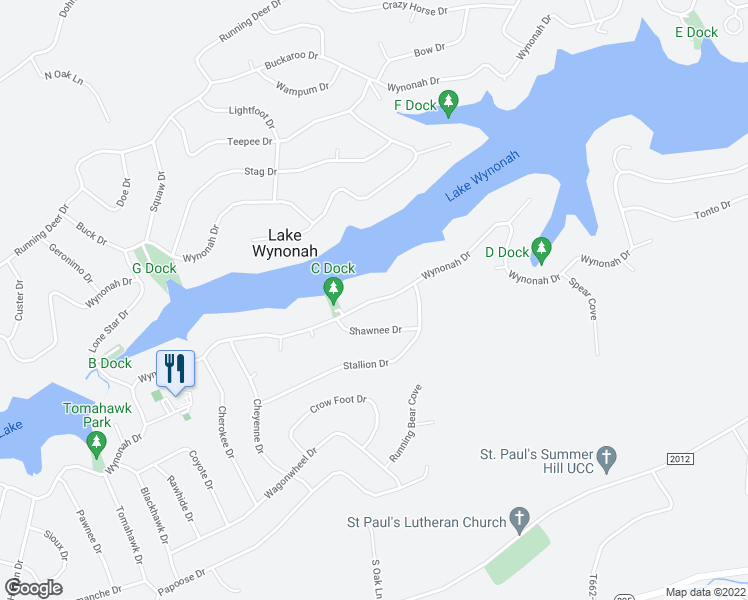 map of restaurants, bars, coffee shops, grocery stores, and more near 2517 Wynonah Drive in Auburn