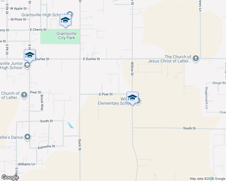 map of restaurants, bars, coffee shops, grocery stores, and more near 325 East Pear Street in Grantsville