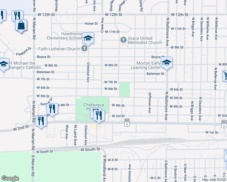 map of restaurants, bars, coffee shops, grocery stores, and more near 511 Westlawn Avenue in Hastings