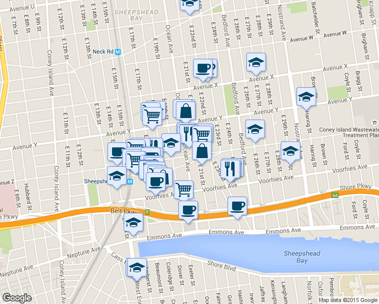 map of restaurants, bars, coffee shops, grocery stores, and more near in Brooklyn