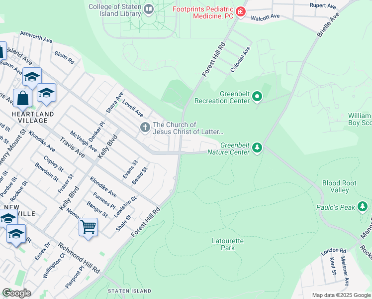 map of restaurants, bars, coffee shops, grocery stores, and more near 841 Rockland Avenue in Staten Island