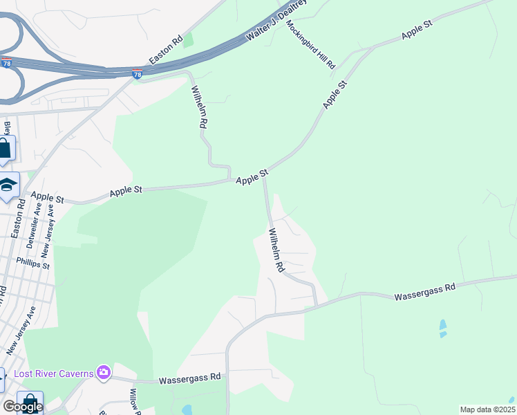 map of restaurants, bars, coffee shops, grocery stores, and more near 3712 Wilhelm Road in Hellertown