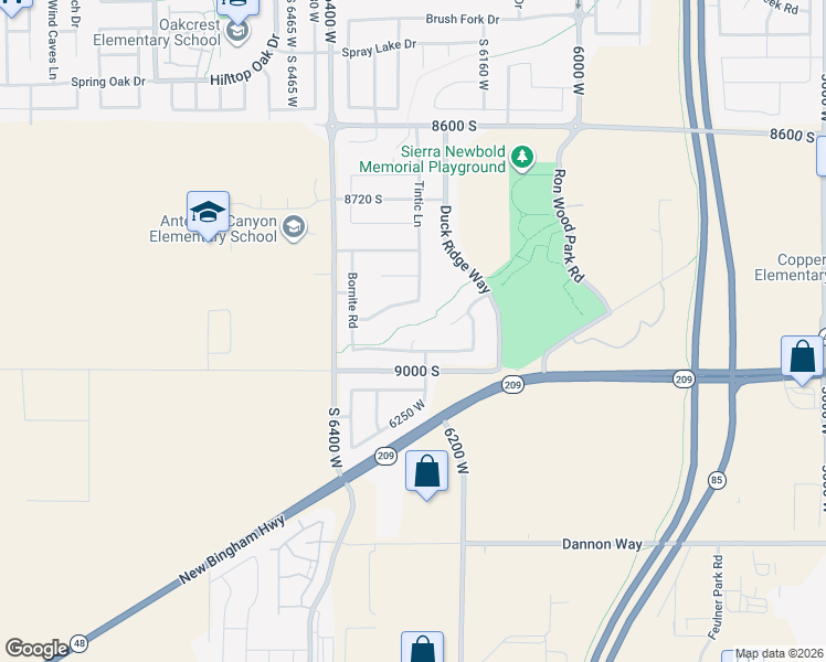 map of restaurants, bars, coffee shops, grocery stores, and more near in West Jordan