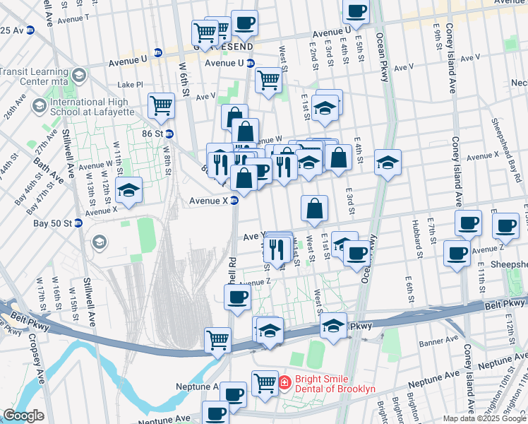 map of restaurants, bars, coffee shops, grocery stores, and more near in Brooklyn