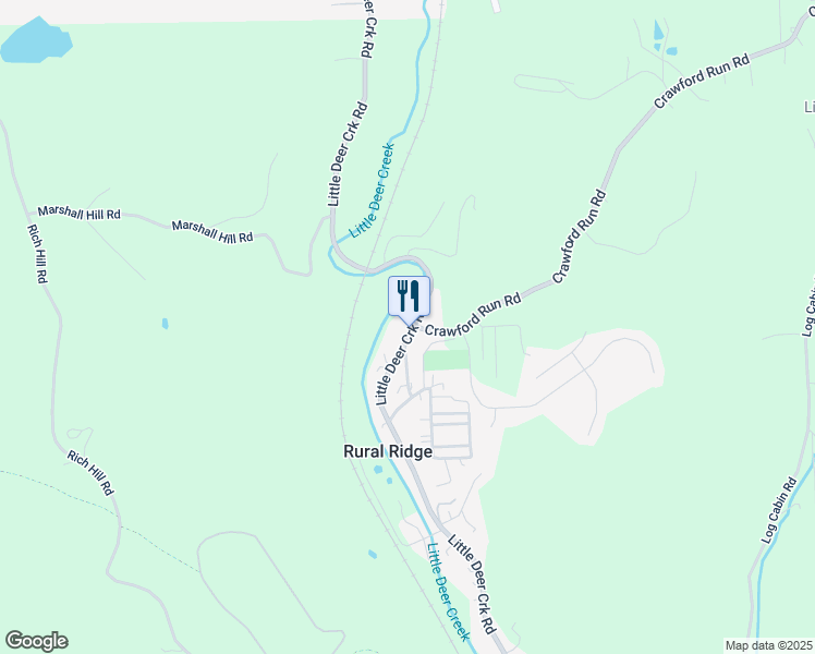 map of restaurants, bars, coffee shops, grocery stores, and more near in Rural Ridge