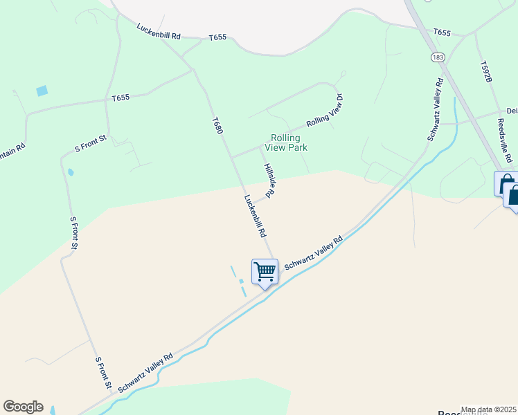 map of restaurants, bars, coffee shops, grocery stores, and more near 8 Hillside Road in Schuylkill Haven