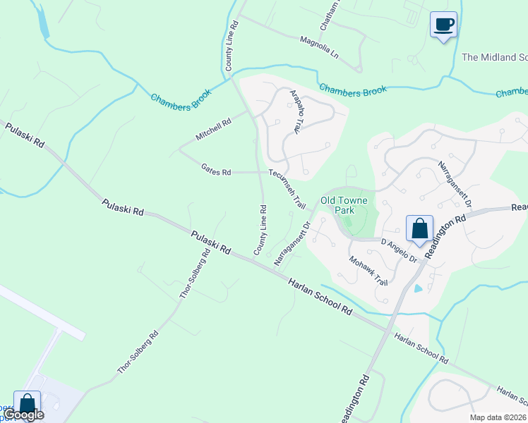 map of restaurants, bars, coffee shops, grocery stores, and more near 207 County Line Road in Branchburg