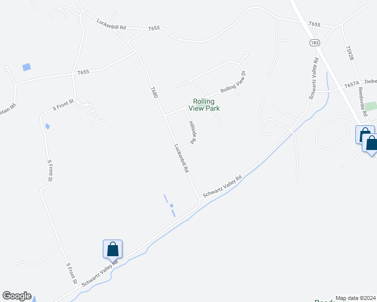 map of restaurants, bars, coffee shops, grocery stores, and more near 8 Hillside Road in Schuylkill Haven