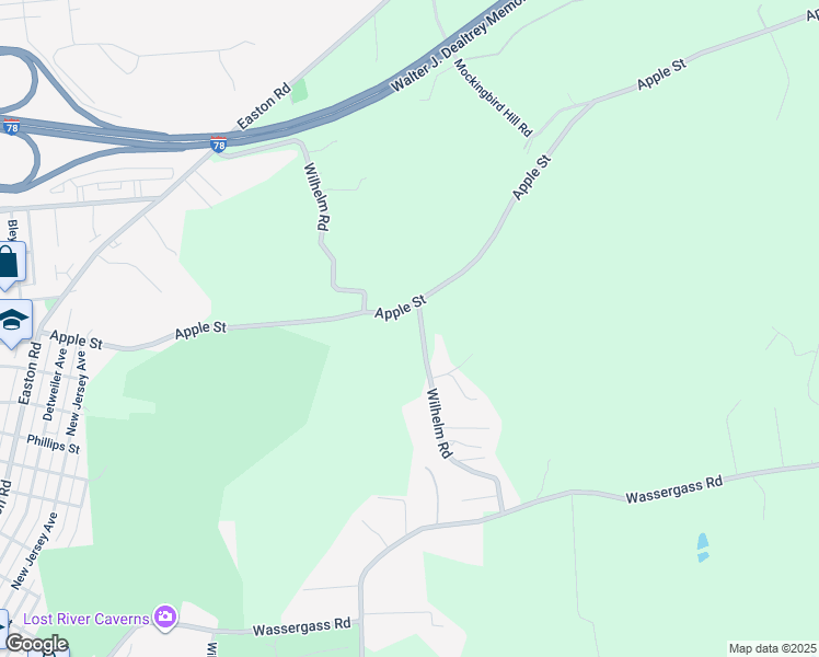 map of restaurants, bars, coffee shops, grocery stores, and more near 3720 Wilhelm Rd in Hellertown