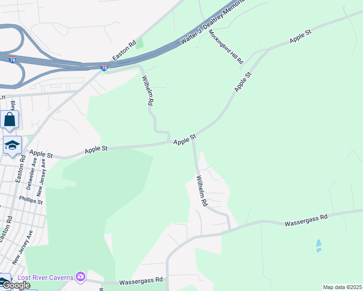 map of restaurants, bars, coffee shops, grocery stores, and more near 2168 Apple Street in Hellertown