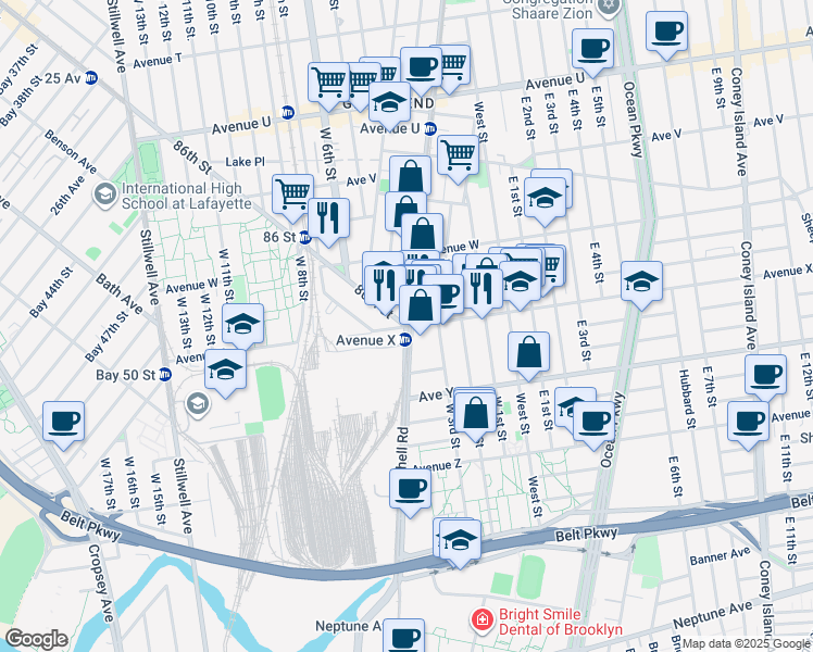 map of restaurants, bars, coffee shops, grocery stores, and more near in Brooklyn