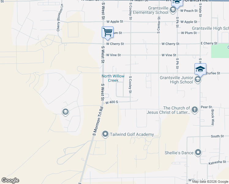 map of restaurants, bars, coffee shops, grocery stores, and more near 366 Belaire Circle in Grantsville