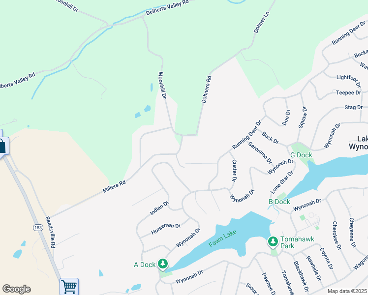map of restaurants, bars, coffee shops, grocery stores, and more near 224 Moonhill Dr in Schuylkill Haven