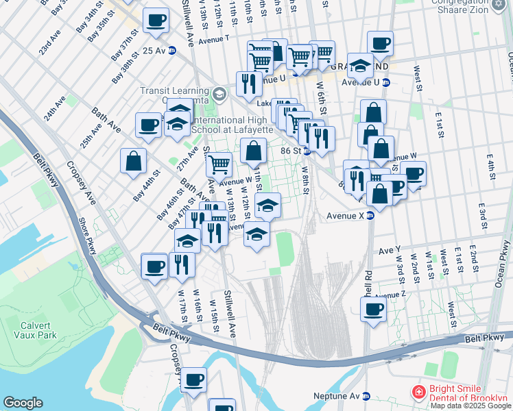 map of restaurants, bars, coffee shops, grocery stores, and more near in Brooklyn
