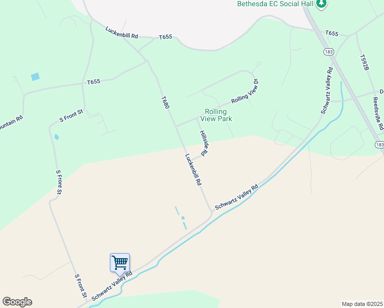 map of restaurants, bars, coffee shops, grocery stores, and more near 15 Hillside Road in Schuylkill Haven
