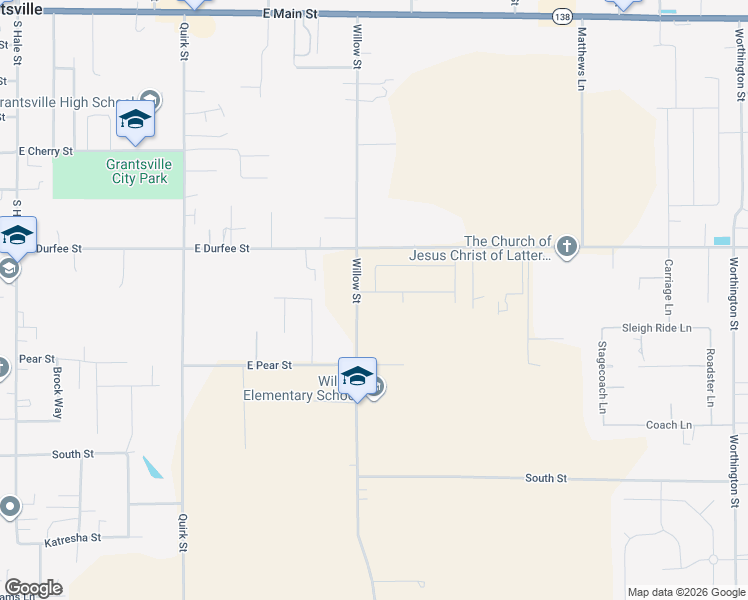 map of restaurants, bars, coffee shops, grocery stores, and more near 368 East Stafford Street in Grantsville