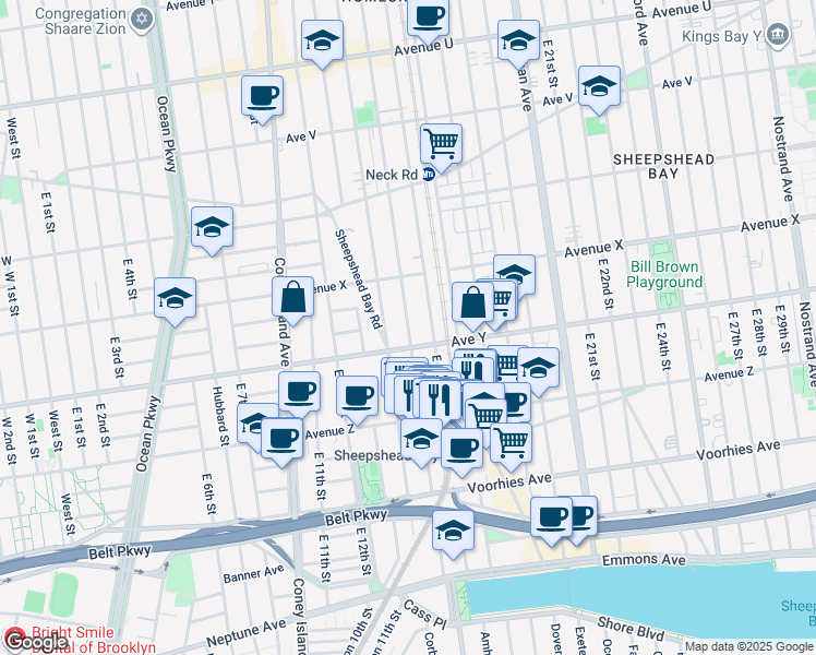 map of restaurants, bars, coffee shops, grocery stores, and more near in Brooklyn