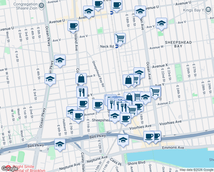 map of restaurants, bars, coffee shops, grocery stores, and more near in Brooklyn